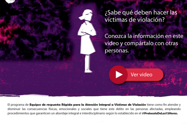 ¿Sabe qué deben hacer las víctimas de violación?