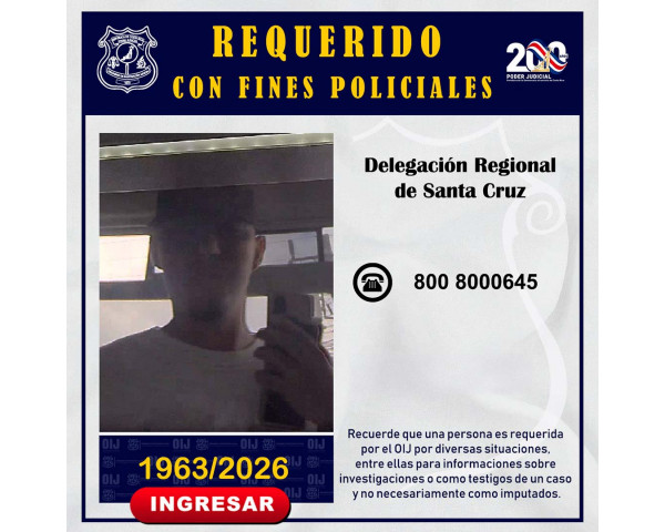 Requerido OIJ Santa Cruz: 1963-2026
