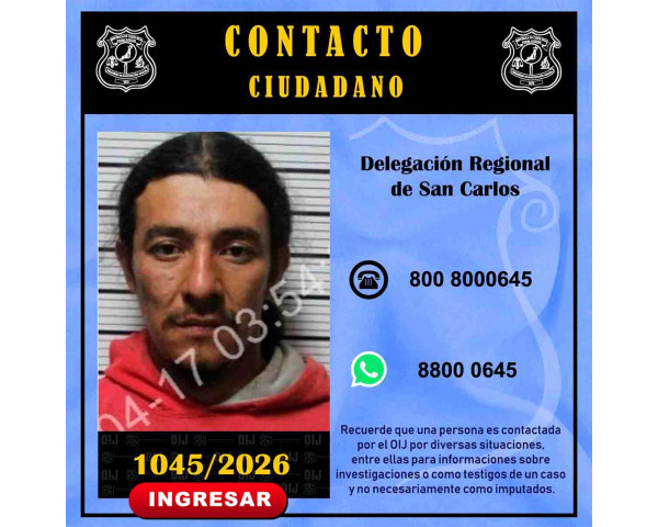 Contacto ciudadano OIJ San Carlos: ...