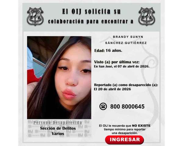 Desaparecida OIJ San José: Brandy Sunyn ...