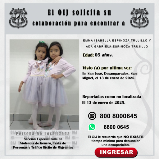 Emma Isabella Espinoza Trujillo y Ada Gabriela Espinoza Trujillo
