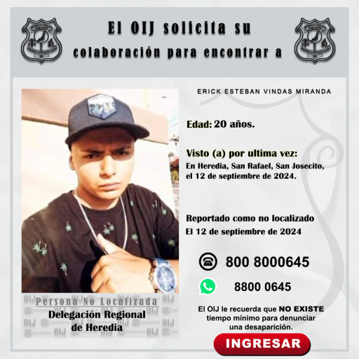 Erick Esteban Vindas Miranda