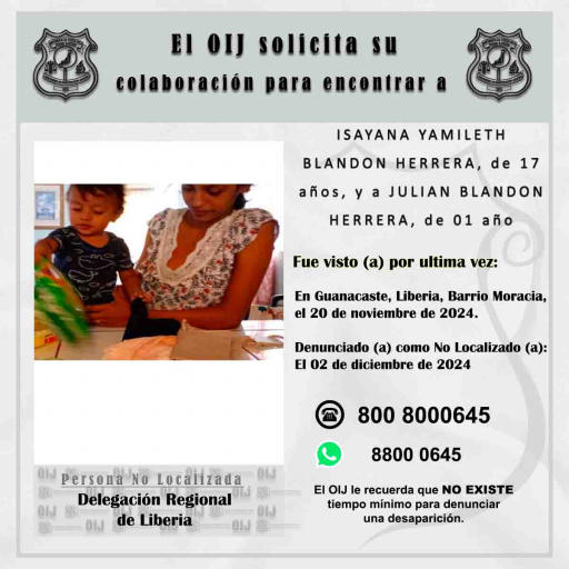 Isayana Yamileth Blandon Herrera y Julian Blandon Herrera