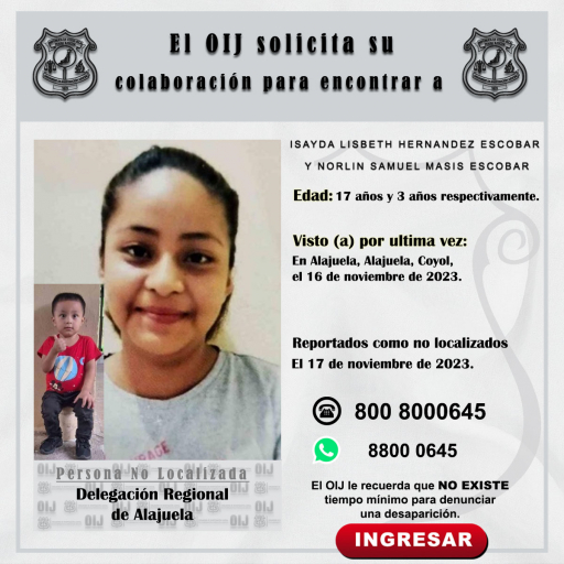 Isayda Lisbeth Hernández Escobar y Norlin Samuel Masis Escobar