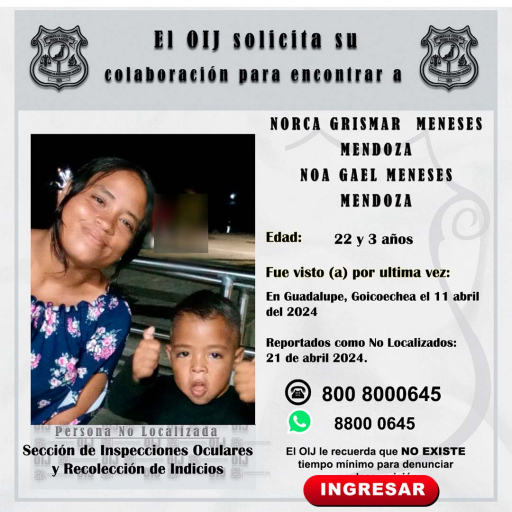 NORCA GRISMAR MENESES MENDOZA y NOA GAEL MENESES MENDOZA