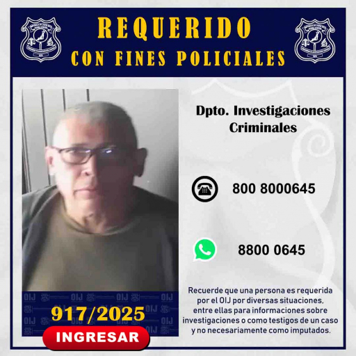 Requerido OIJ San José: 917-2025