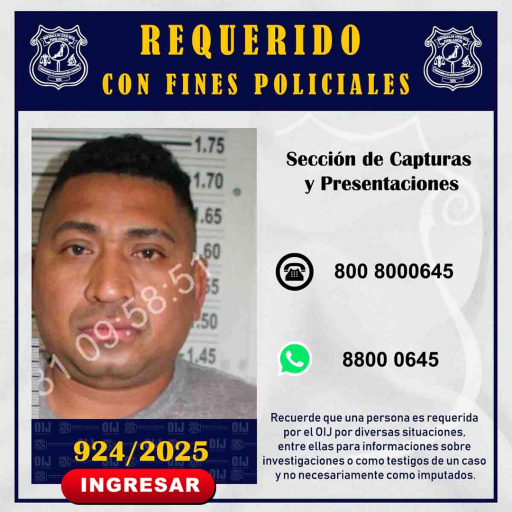 Requerido OIJ San José: 924-2025
