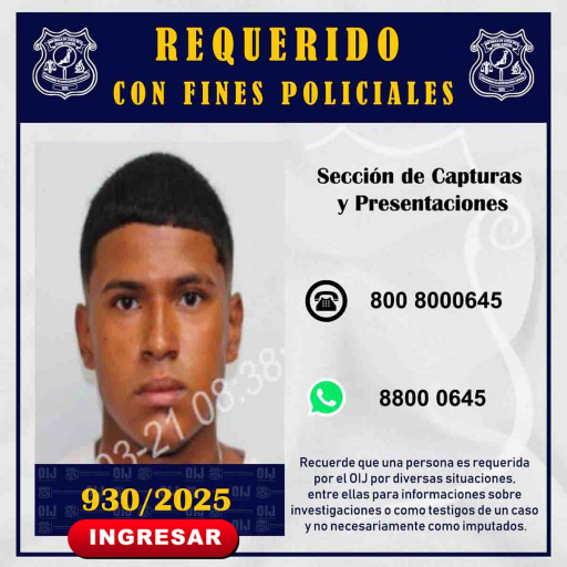 Requerido OIJ San José: 930-2025