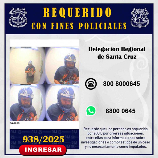 Requerido OIJ Santa Cruz: 938-2025