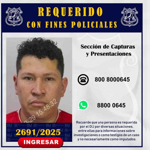 Requerido OIJ San José: 2691-2025