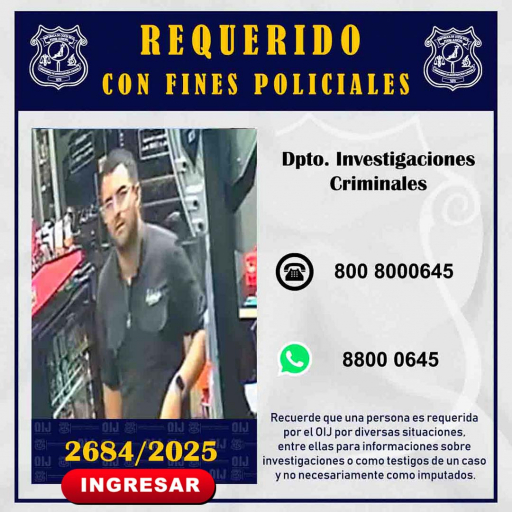 Requerido OIJ San José: 2684-2025