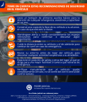 TOME EN CUENTA ESTAS RECOMENDACIONES DE SEGURIDAD EN EL VEHÍCULO