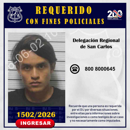 Requerido OIJ San Carlos: 1502-2026
