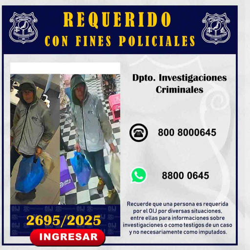 Requerido OIJ San José: 2695-2025