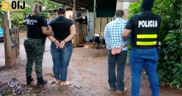 OIJ Oficina Regional de Los Chiles: Cuatro personas de una misma familia fueron detenidas como sospechosas de Venta de droga