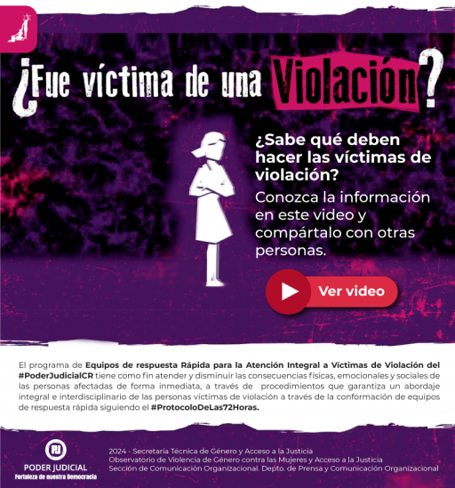 ¿Sabe qué deben hacer las víctimas de violación?