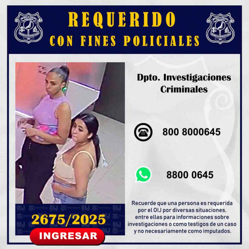 Requeridas OIJ San José: 2675-2025
