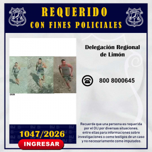 Requerido OIJ Limón: 1047-2026