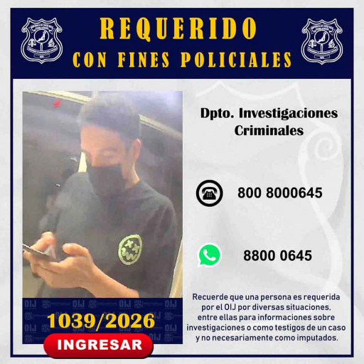 Requerido OIJ San José: 1039-2026