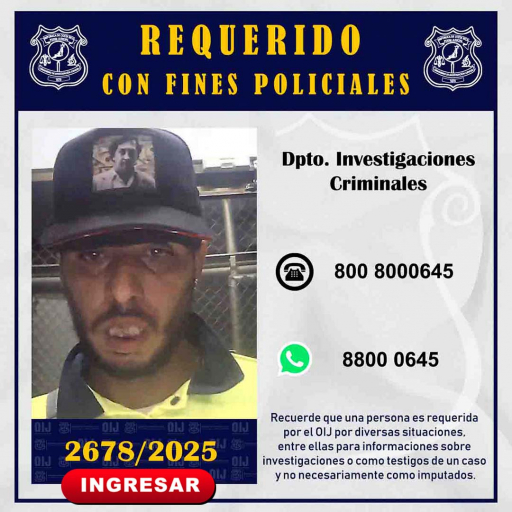 Requerido OIJ San José: 2678-2025