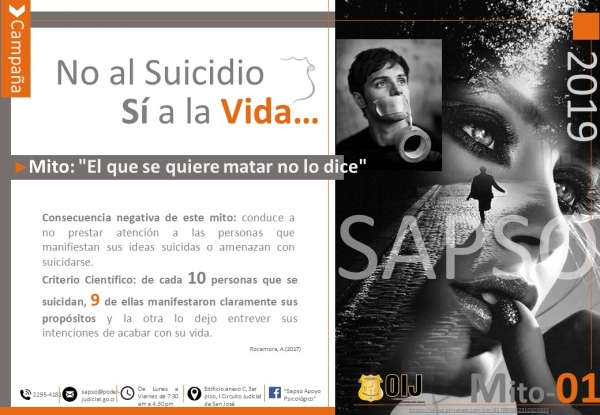 Campaña contra el suicidio: Mitros detrás del suicidio