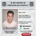 No localizado OIJ Pérez Zeledón: Jeison Fabricio Arias Membreño