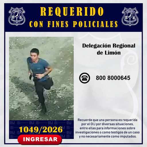 Requerido OIJ de Limón: 1049-2026