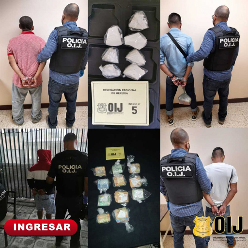 OIJ Heredia desarticula grupo sospechoso de venta de droga