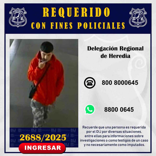 Requerido OIJ Heredia: 2688-2025