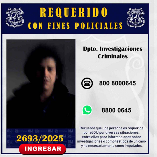 Requerido OIJ San José: 2693-2025