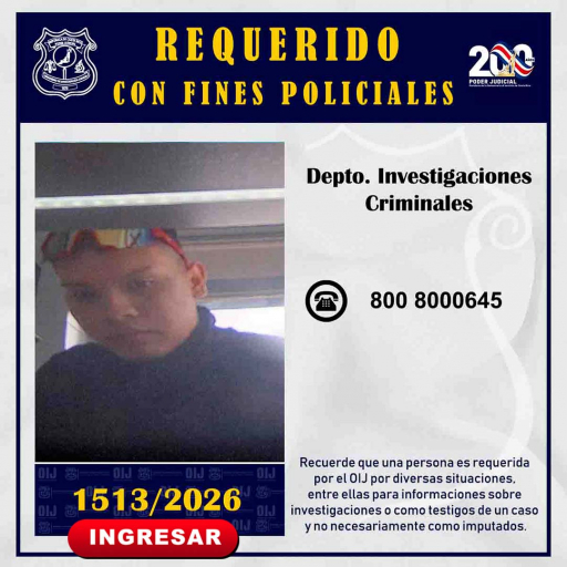 Requerido OIJ San José: 1513-2026