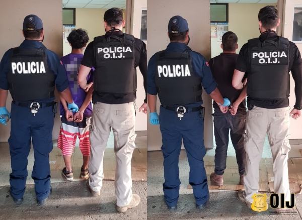 OIJ Delegación Regional de Alajuela: Dos hombres fueron detenidos como sospechosos de venta de droga