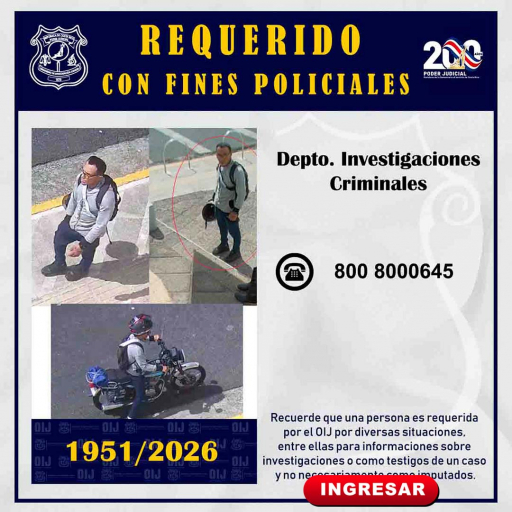 Requerido OIJ San José: 1951-2026