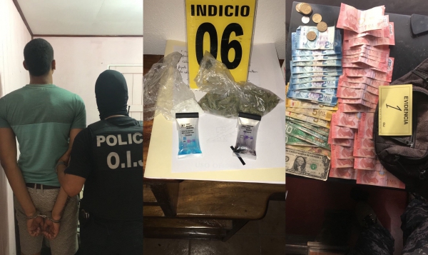 OIJ Delegación Regional de Guápiles: Detenidas tres mujeres y 13 hombres sospechosos de conformar una organización dedicada al tráfico nacional de droga.