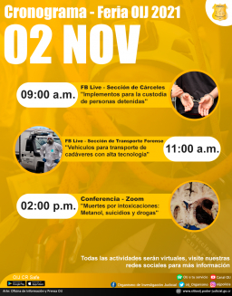 Feria OIJ - Martes 02 de Noviembre - actividades del día