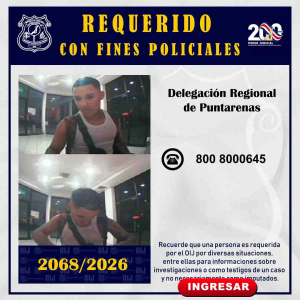 Requerido OIJ Puntarenas: 2068-2026
