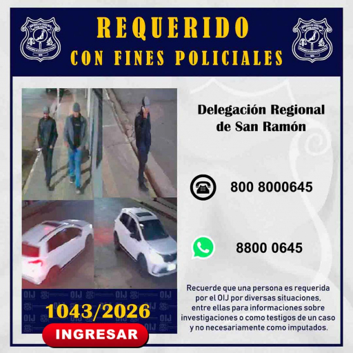 Requeridos OIJ San Ramón: 1043-2026
