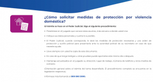 ¿Sabe usted cómo solicitar medidas de protección por violencia doméstica?