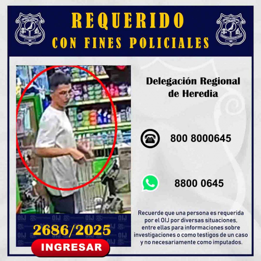 Requerido OIJ Heredia: 2686-2025