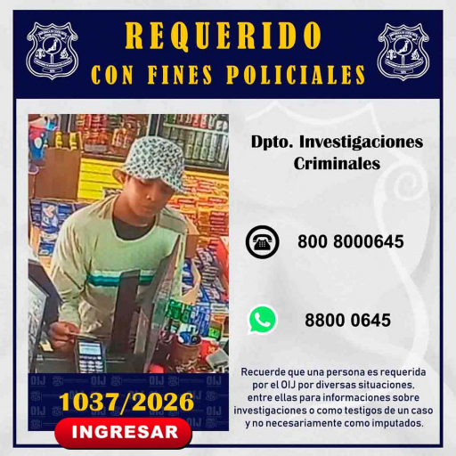 Requerido OIJ San José: 1037-2026
