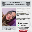 Desaparecida OIJ Alajuela: Taniusha Navarro Taylor