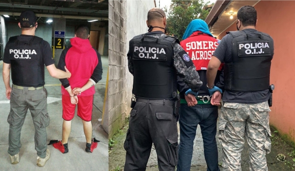 OIJ. Delegación Regional  de Heredia: Lograron la detención de dos hombres de 20 y 21 años, quienes figuran como sospechosos de participar en un homicidio.
