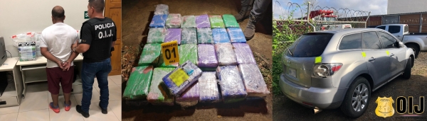 Detenido por trasladar 50 paquetes de supuesta cocaína