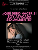 Charla virtual: ¿Qué hacer si soy atacada sexualmente?