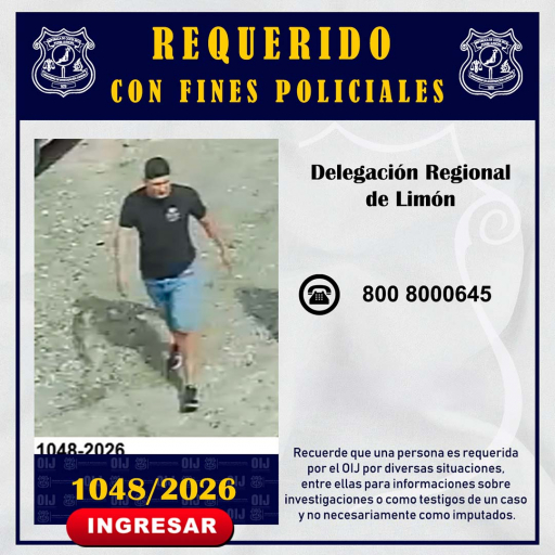 Requerido OIJ Limón: 1048-2026