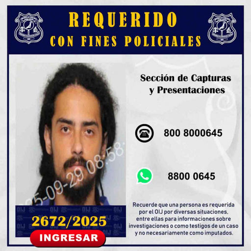 Requerido OIJ San José: 2672-2025
