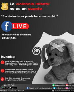 Invitación a Fb Live: La violencia infantil no es un cuento