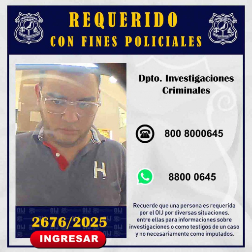 Requerido OIJ San José: 2676-2025