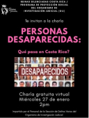 Charla virtual: Personas desaparecidas