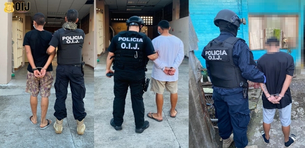 OIJ Delegación Regional de Puntarenas: Tres hombres fueron detenidos como sospechosos de Homicidio.